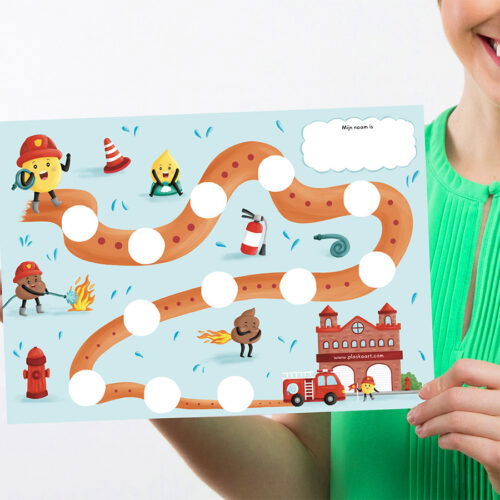 Brandweer plaskaart voor zindelijkheidstraining